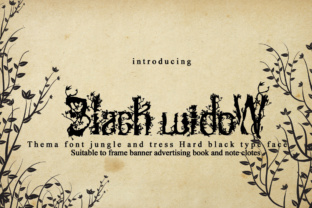 Black Widow: A Jungle-Inspired Horror Display Font