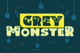 Grey Monster Typeface: A Playful Display Font for Spooky Branding