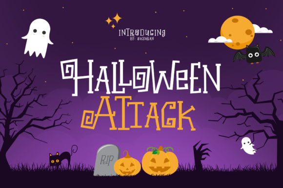 Halloween Attack: A Spooky Display Font for Creative Branding