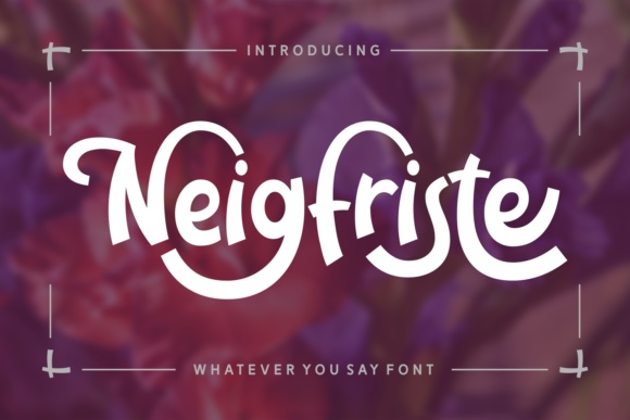 Neigfriste: The Jolly Display Font for Handmade Shop Branding