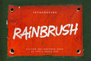 RainBrush: A Textured Dry Brushed Font for Stylish Digital Design